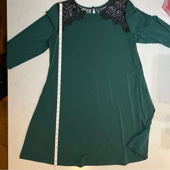 Green Trapeze Style Dress size Large - Picture 6 of 8